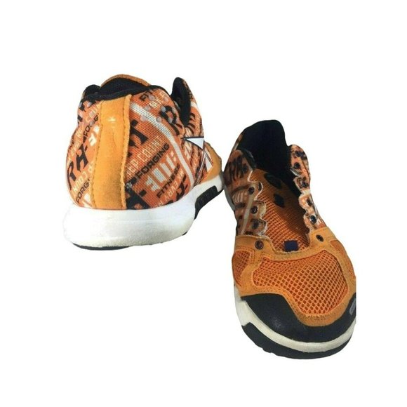 HTF CrossFit Reebok Mens 8 Workout Shoes Orange Text Make Every Rep Count Train